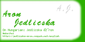 aron jedlicska business card